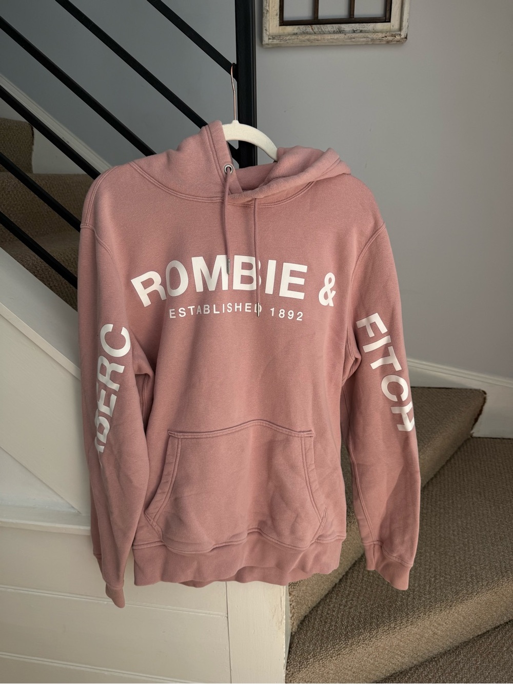 Abercrombie & Fitch Rose Pink Logo Hoodie